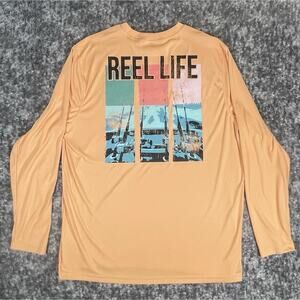 Reel Life Men’s Sun Defender Lightweight Long Sleeve UV Tshirt Large